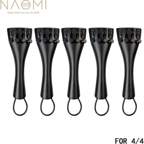 NAOMI 5PCS Violin Tailpiece Aluminium Alloy W/4 Tuners 4/4 Tailpiece Violin Tool & Accessories New Set