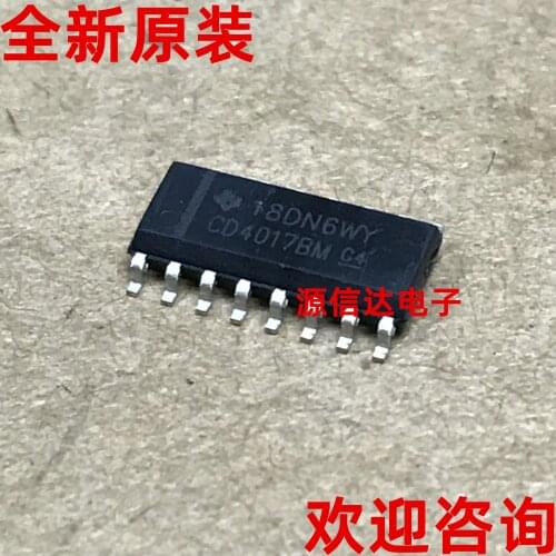 New imported CD4017 CD4017BM SOP-16 decimal counter logic chip is in stock