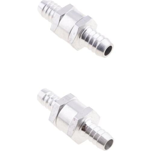 2pcs Aluminum Alloy Fuel Non Return One Way Check Valves Petrol Diesel 12mm 1/2+10mm 3/8