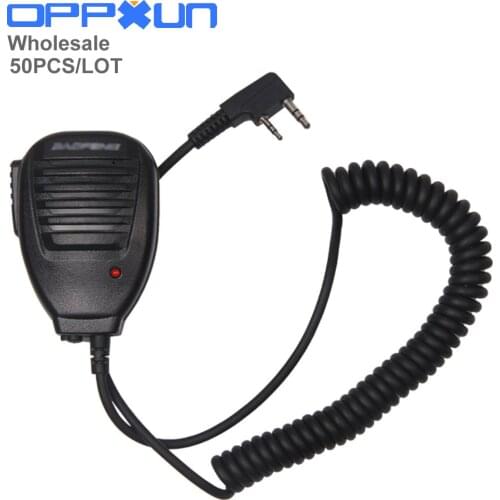 Wholesale 50PCS Baofeng Handheld Microphone Speaker MIC for walkie talkie UV-5R Portable CB radio for UV5R UV-B5 BF-888S UV-82