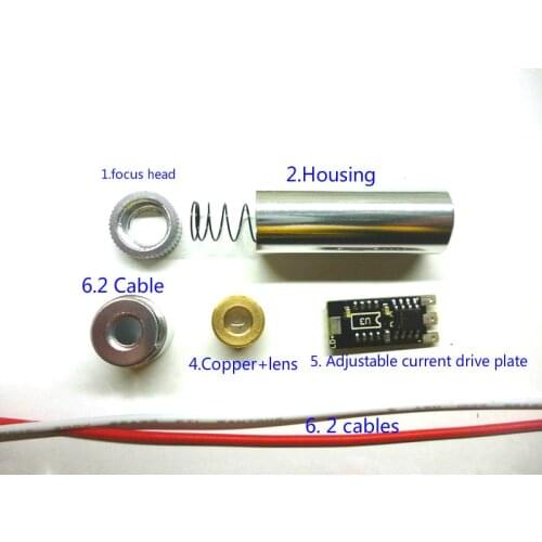 12*45mm Whole set of Focusable Housing Case with laser head lens driver LD 5.6mm TO-18
