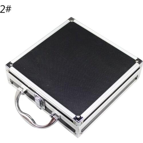 Portable Aluminum Alloy Tool Box Practical Storage Travel Carry Case with Lining Sponge Inside Impact Resistant