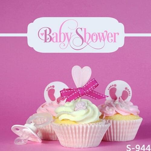 Pink photography backdrops 5*7ft digital printed birthday cake newborn baby showers photos photo background for photo studio