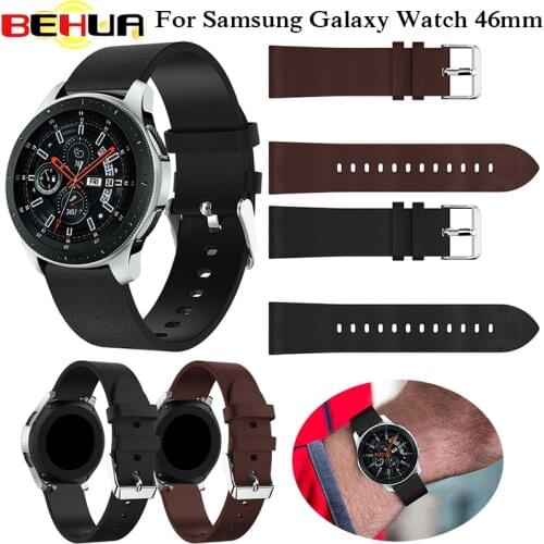 Replacement 22mm Band for Samsung Galaxy Watch 46mm Leather Wristband For Samsung Gear S3 Classic/ Frontier Watch Strap Bracelet