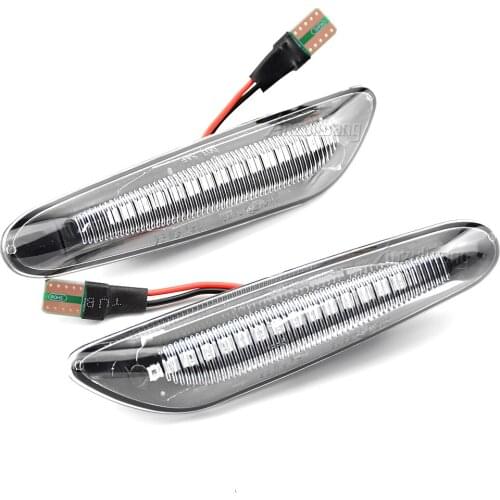 2pcs LED Dynamic Turn Signal Side Marker Light Sequential Blinker Light For BMW E90 E91 E92 E93 E60 E61 E81 E82 E83 E84 E88 E46