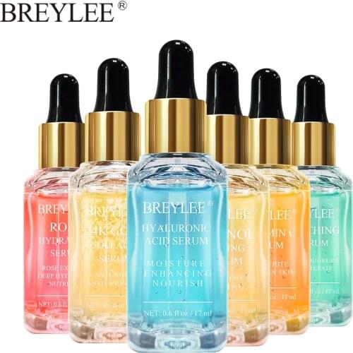 BREYLEE Facial Serum Face Essential Oil 24K Gold Collagen Hyaluronic Acid Moist Vitamin C Whiten Retinol Anti-Aging Skin Care