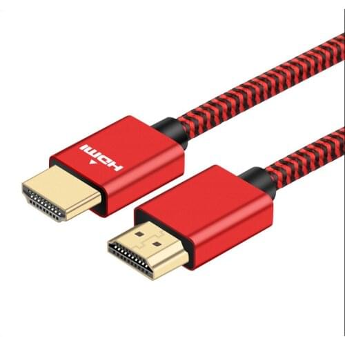 Spot new products HDMI2.0 HD line metal shell braided 4K TV male to male cable