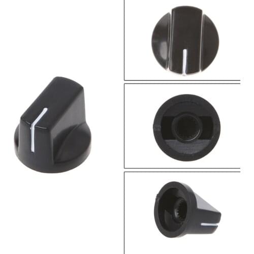 1pc Knob Button Guitar Amp Effect Pedal Knob Plastic Flat Pointer Parts Accessories Guitar Part Accessories