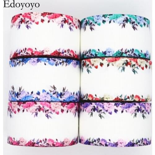 10 Yards 1.5'' 38MM Flower Printed Grosgrain Ribbons For Hair Bows DIY Handmade Materials Y19082003