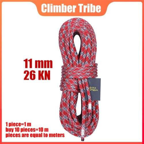 11mm 26KN Static Rope Outdoor Mountaineering Low-stretch Ropes Rock Climbing Downhill Safety Accessories Protective Tools /40