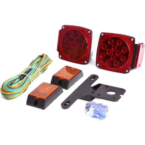 12V LED Submersible Trailer Tail Light Kit for Under 80 Inch Boat Trailer RV Marine (Trailer Light kit)