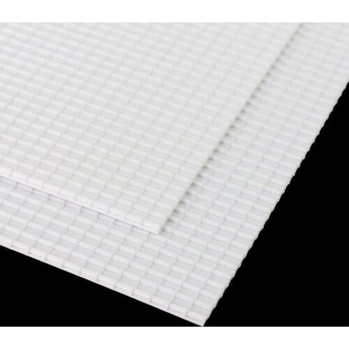 2pcs ABS Styrene 215mm x 300mm Plasticard Roof Tiles Sheet White Architectual Material ABS36