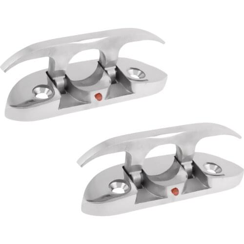 2 Pieces Folding Cleat Marine Boat Hardware Lock Down Mooring Cleat 118mm