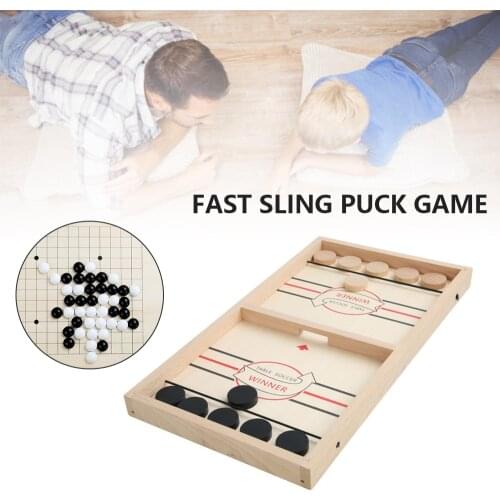 2In1 Fast Sling Puck Game Playing Chess Toys For Adult Children Chess Board Battle Board Game Table Brain Training Interactive