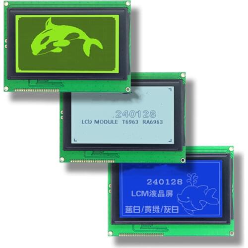 20PIN LCD 240128 Graphic Characters Screen Module T6963 RA6963 Controller 5V Backlight
