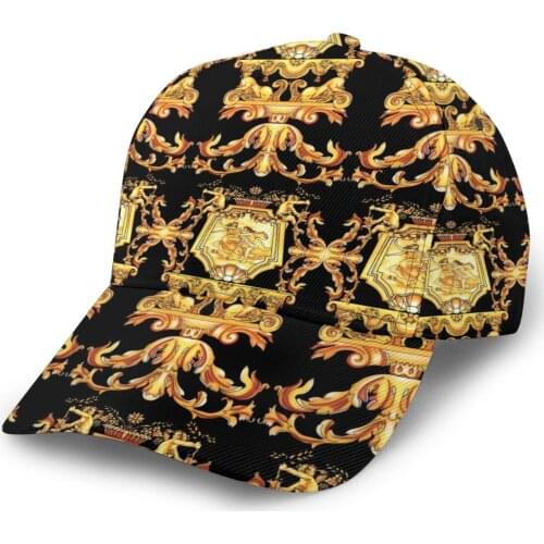 2021 Summer Men Baseball Caps Hats For Women Snapback Lady Adjustable Luxury Europe Golden Retro Flower Customize Dropshipping