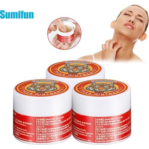 3pcs Sumifun Original Tiger Balm Fresh Cream Headache Cooling Oil Dizziness Stuffy Nose Relief Arthritis Muscle Medical Ointment
