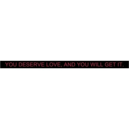 300pcs Motivational Black YOU DESERVE LOVE AND YOU WILL GET IT Silicone Bracelets Rubber Wristbands Free Shipping by DHL