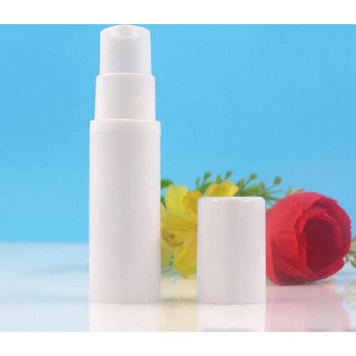 5ML airless bottle white bottle white pump white/clear cap for lotion/emulsion/sample test/serum/eye essence sprayer packing