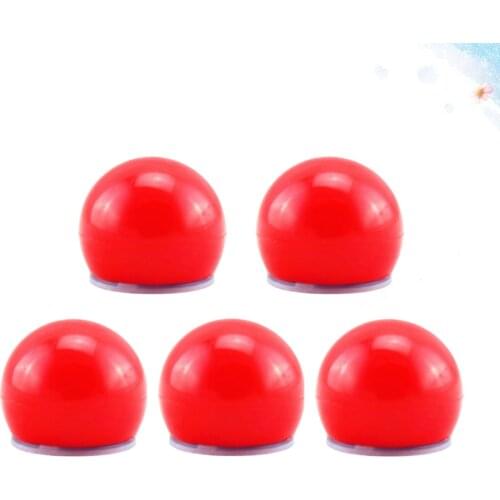 5pcs Flashing Red Nose Clown Nose Luminous Nose Dress-Up Props Stage Props for Christmas Party Costume Balls