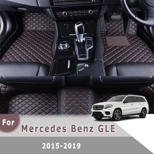RHD Car Floor Mats For Mercedes Benz GLE 2019 2018 2017 2016 2015 Custom Auto Foot Pads Automobile Styling Carpet Rug Covers