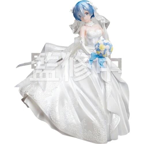 Pre-Sale Re:life In A Different World From Zero Wedding Dress Modelling Rem Anime Action Figure Hand-Made Collection Model Toys
