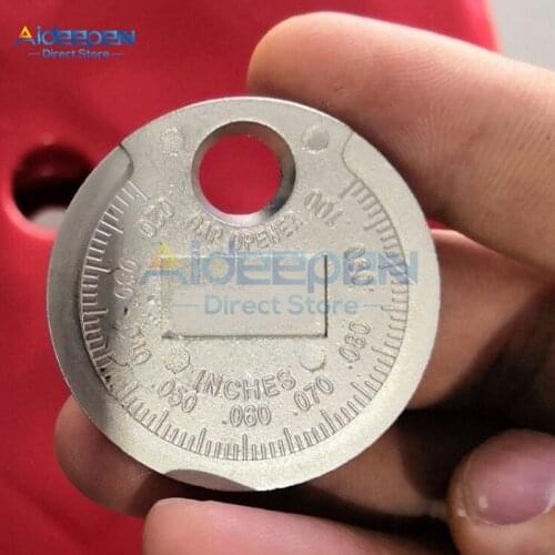 Hot Sale 1Pcs Spark Plug Gap Gauge Measurement Tool Coin- Type 0.6-2.4mm Range Gage Caliber