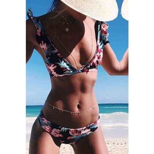 Angelsin Patterned Bikini Suit