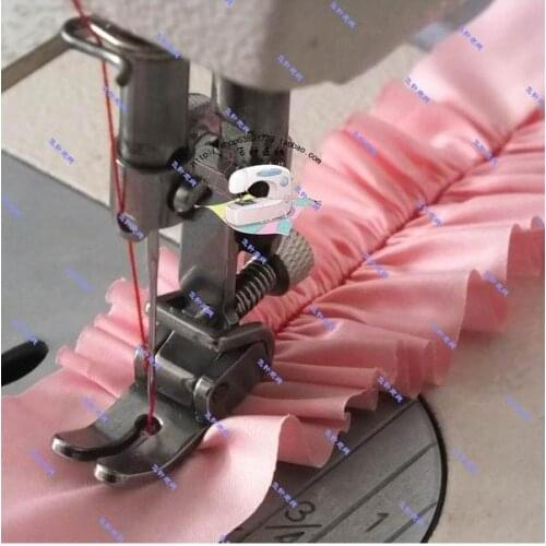 2PCS Industrial sewing machine accessories flat adjustable fine fold pleated puckering foot straight lined dual-use presser foot