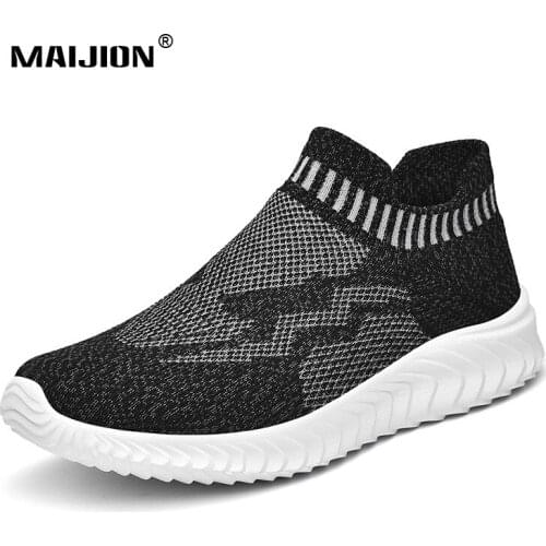 New Women Walking Shoes Breathable Mesh Lazy Flats Lady Slip-on Loafers Elastic Lightweight Comfortable Casual Soft Sole