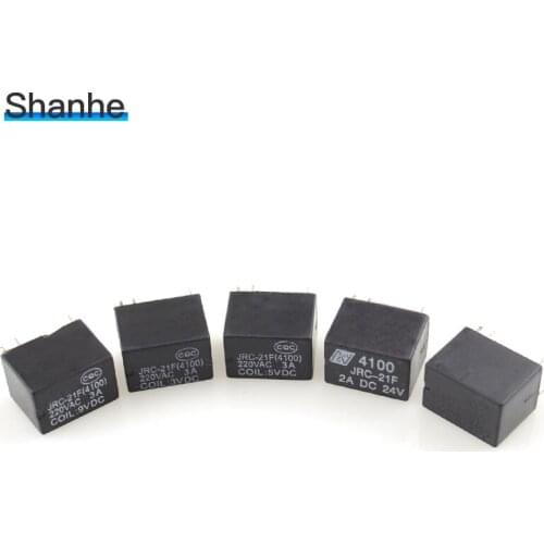 Miniature PCB relay 6 pins mini relay DC 3V 5V 9V 12V 24V JRC-21F 4100