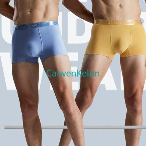 New 4-piece Set Gift Box Mens Underwear Briefs Summer Pure Cotton Loose Breathable Personality Seamless Briefs Head