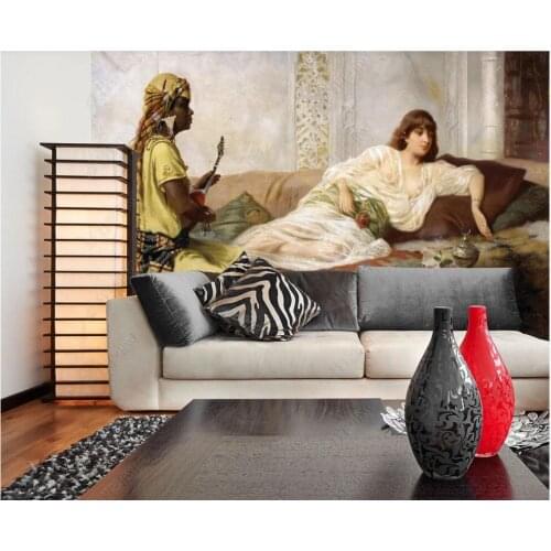 Wallpaper photo 3 d custom mural Hand-painted Persian Noble Naked Maid living room home decor Wallpaper for walls in rolls