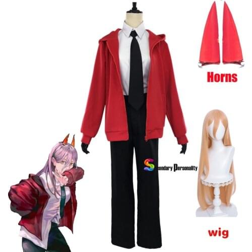 2021 New Power clothing Anime Chainsaw Man cosplay Blood Demon Costume anime halloween costumes