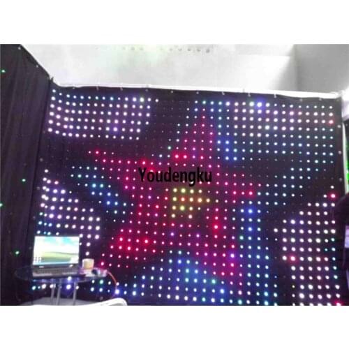 P9 2x3m Led dj light curtain display video flexible led rgb curtain for stage backdrops
