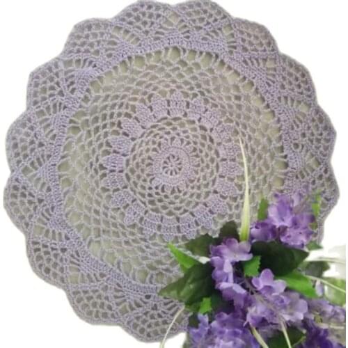 HOT cotton round placemat cup coaster mug kitchen wedding plate table place mat cloth lace Crochet tea coffee doily Handmade pad