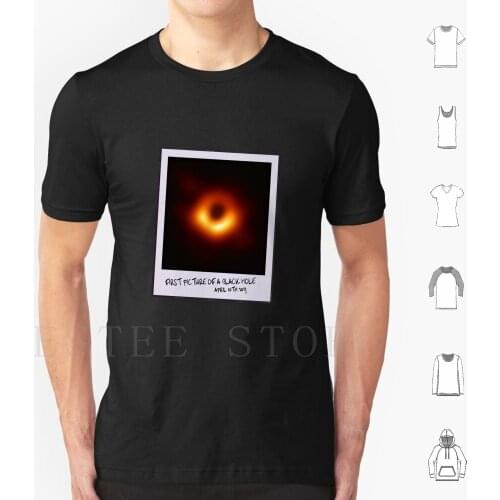 Powehi Black Hole Polaroid Picture 2019 T Shirt DIY Big Size 100% Cotton Black Hole Powehi Black Hole Space Galaxy Stars