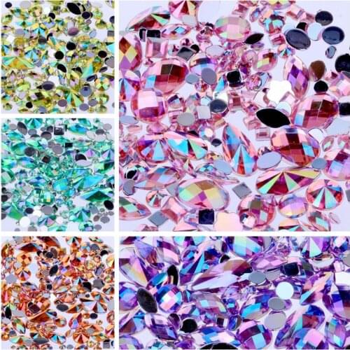 Prajna AB Rhinestone Resin Flat Back Rhinestone Stones And Crystals Strass Rhinestone Applique Glue On Nails Art Decoration