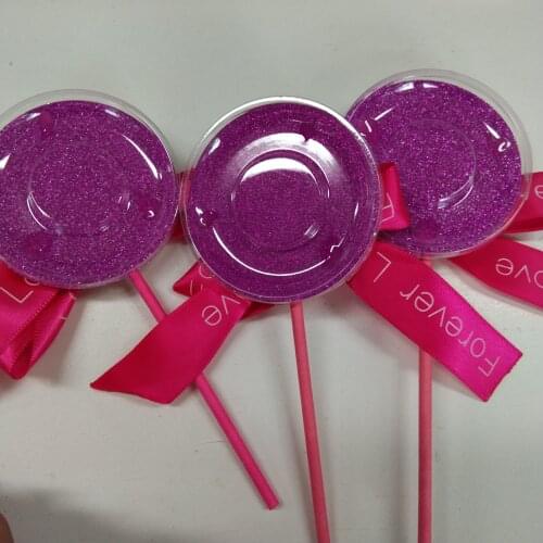 Seashine 10 Pcs Wholesale Lollipop Package 100% Handmade OEM 3D Mink Lashes Lollipop Boxes NOT Lashes Only Package