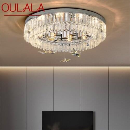 OULALA Ceiling Light Postmodern Luxury Crystal Lamp Fixtures LED Home For Living Dining Room