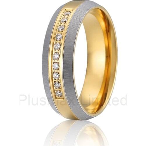 2016 6mm Anel unique brushed and polishing pure titanium fashion jewelry wedding rings for men and women
