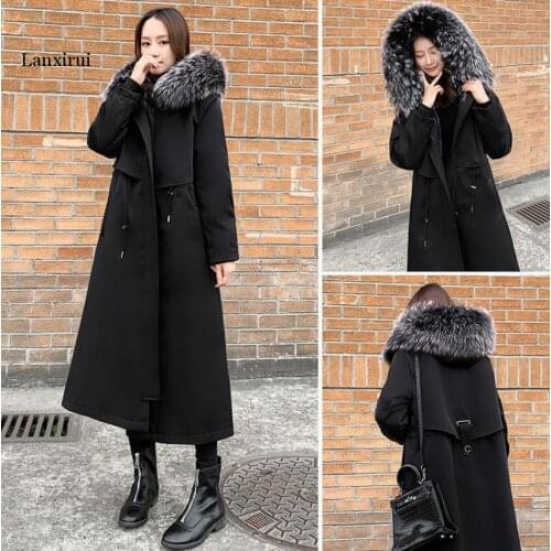 Women winter Parkas new winter -30 degrees thicker women Parkas jacket fashion fur collar hooded warm cotton Coat jacket