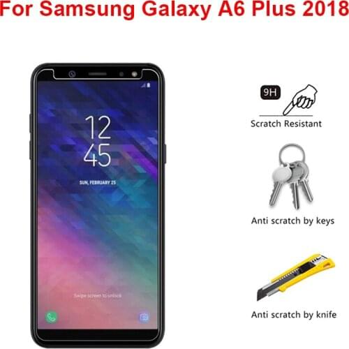 0.26mm Tempered Glass For Samsung Galaxy A6 Plus 2018 Screen Protector 2.5D Explosion-proof Front Guard Film For Samsung Galaxy