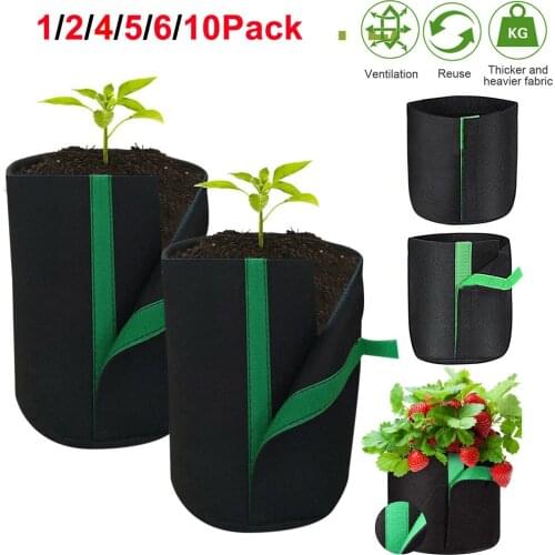 1/3 Gallon Grow Bags Grafting Nursery Pot Non-Woven Fabric Planting Container Bag Garden Vegetable Planting Bags Tool Jardineria
