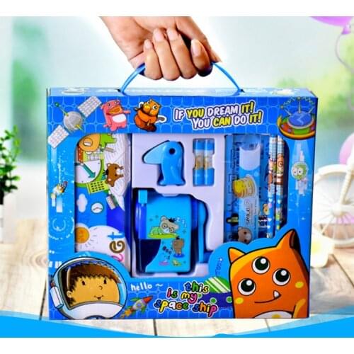 1 sets Children 's Stationery Set of Pupils School Supplies Festival Gifts for Children 12pcs installed