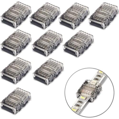 10pcs 2pin 3pin 4pin 5pin 6pin LED Strip Connector RGB RGBW RGBWW 2812 2812B 3528 5050 LED Strip Connection Terminal Connector