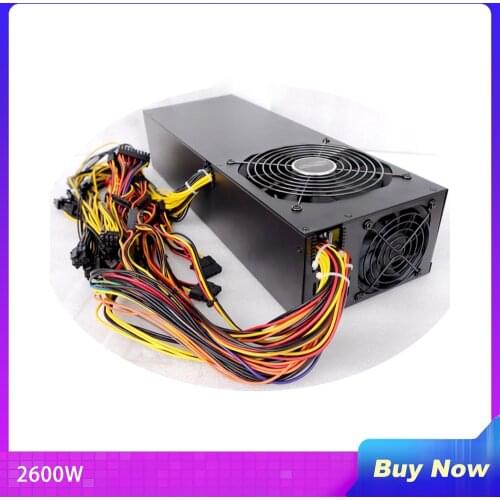 2600W For Mining Power Supply,Support All 6-8-12 Cards Rendering 390 6 Cards 1080TI 6 Cards Fully Tested