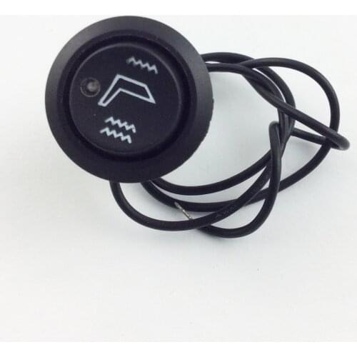 Car seat heating switch on-off-on DC12v 10A 125VAC 6A250AC green Indicator light