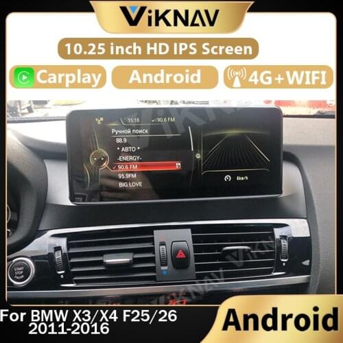Android car radio For BMW X3/X4 F25/26 2011-2016 car touch screen GPS navigation stereo recorder multimedia player head unit