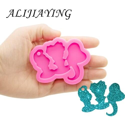 Shiny Girl Keychain Mold, DIY Epoxy Resin Silicone Molds, Resin Crafting Mold Supplies for jewelry DY0881